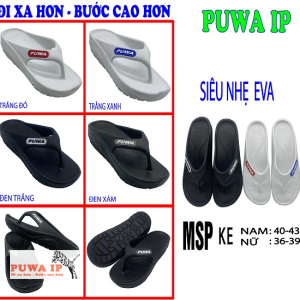 Sỉ Dép Kẹp Đúc Liền Quai, Dép xỏ ngón Nam Mẫu Mới Cao Cấp, Rẻ Bền Đẹp PUWA IP