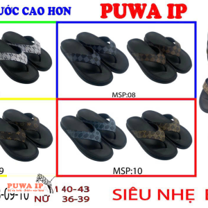 Sỉ Dép Kẹp Đúc Liền Quai, Dép xỏ ngón Nam Mẫu Mới Cao Cấp, Rẻ Bền Đẹp PUWA IP DKF07 08 09 10